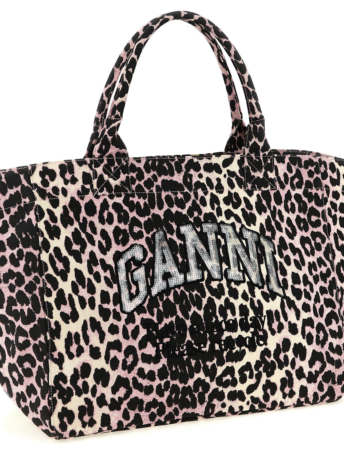 Ganni Mehrfarbige Tote Bag aus recycelter Baumwolle – Ansicht 3 | Arca Lucia