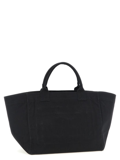 Ganni Cherry XXL Tote aus recycelter Baumwolle in Schwarz – Ansicht 2 | Arca Lucia