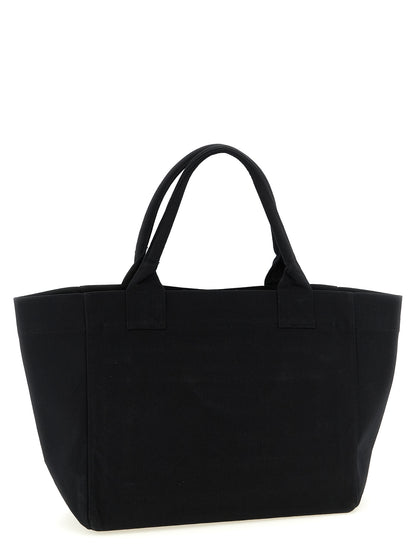Ganni Cherry Medium Tote aus recycelter Baumwolle in Schwarz – Ansicht 2 | Arca Lucia