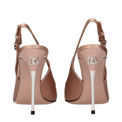 Dolce & Gabbana Beige Satin High Heel Pumps – Ansicht 5 | Arca Lucia