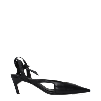 The Attico Schwarze Leder Pumps mit hohem Absatz – Ansicht 1 | Arca Lucia