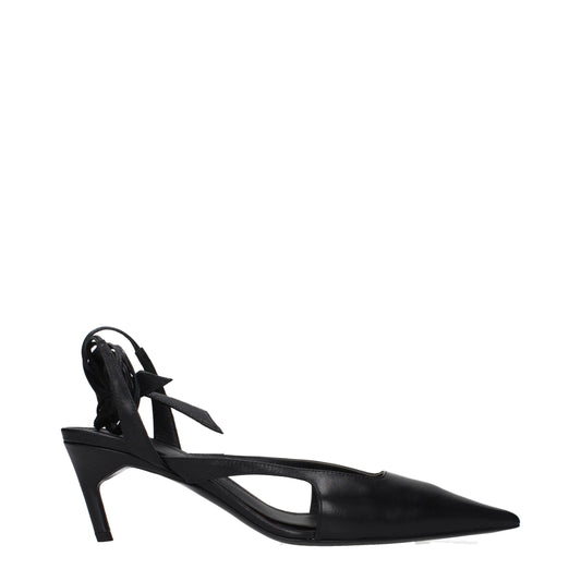 The Attico Schwarze Leder Pumps mit hohem Absatz – Ansicht 1 | Arca Lucia