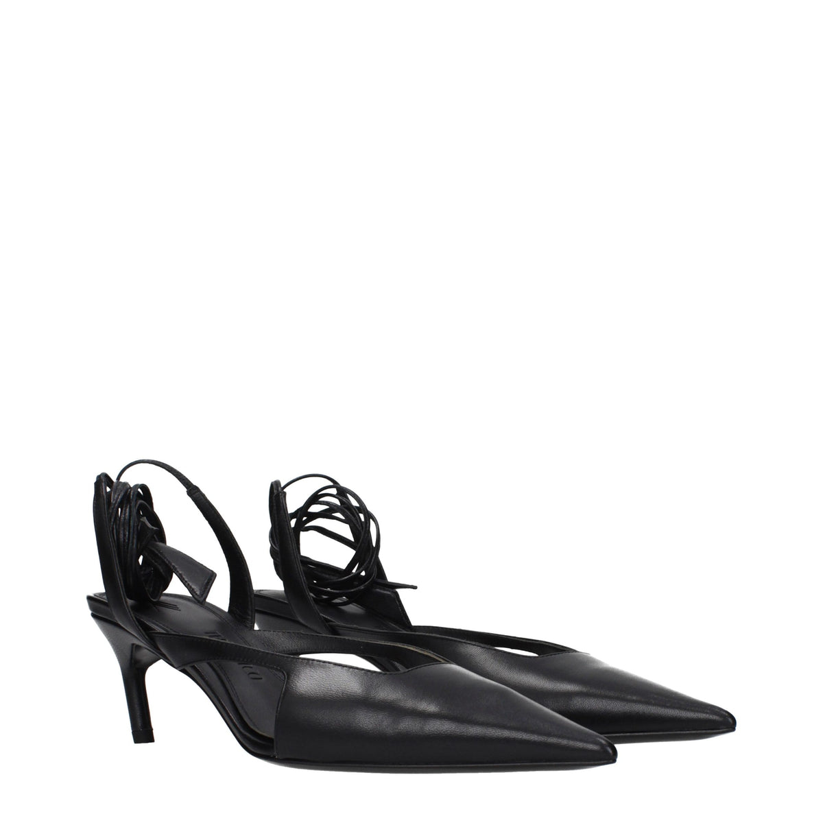 The Attico Schwarze Leder Pumps mit hohem Absatz – Ansicht 2 | Arca Lucia