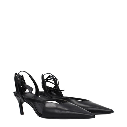 The Attico Schwarze Leder Pumps mit hohem Absatz – Ansicht 2 | Arca Lucia
