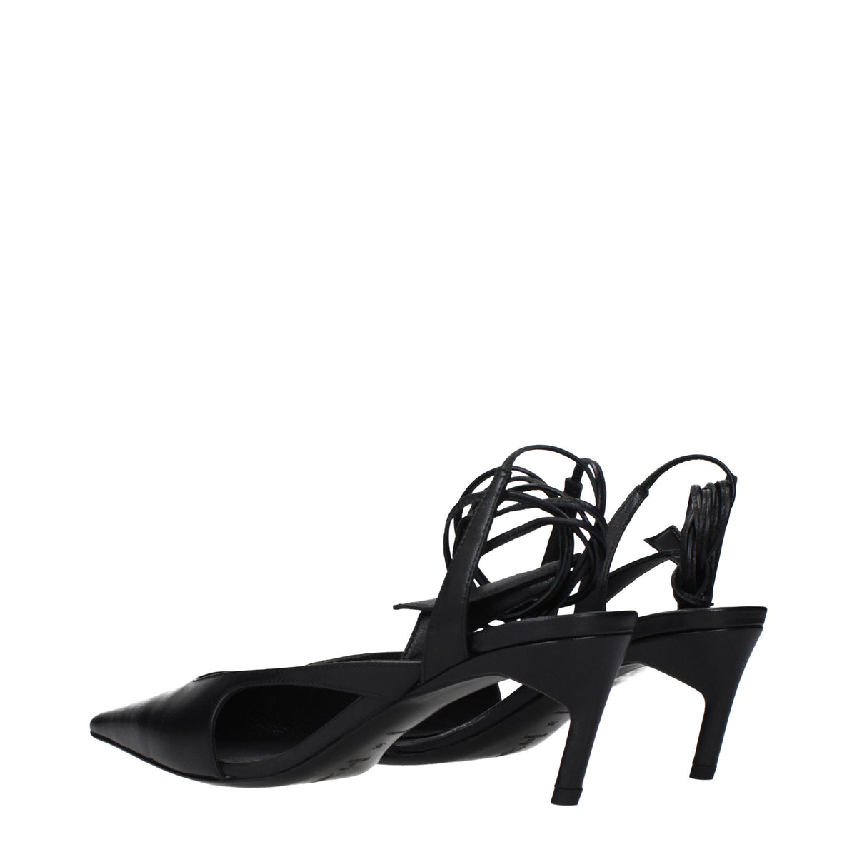 The Attico Schwarze Leder Pumps mit hohem Absatz – Ansicht 4 | Arca Lucia