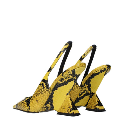 The Attico Plateau-Pumps aus gelbem Leder – Ansicht 4 | Arca Lucia