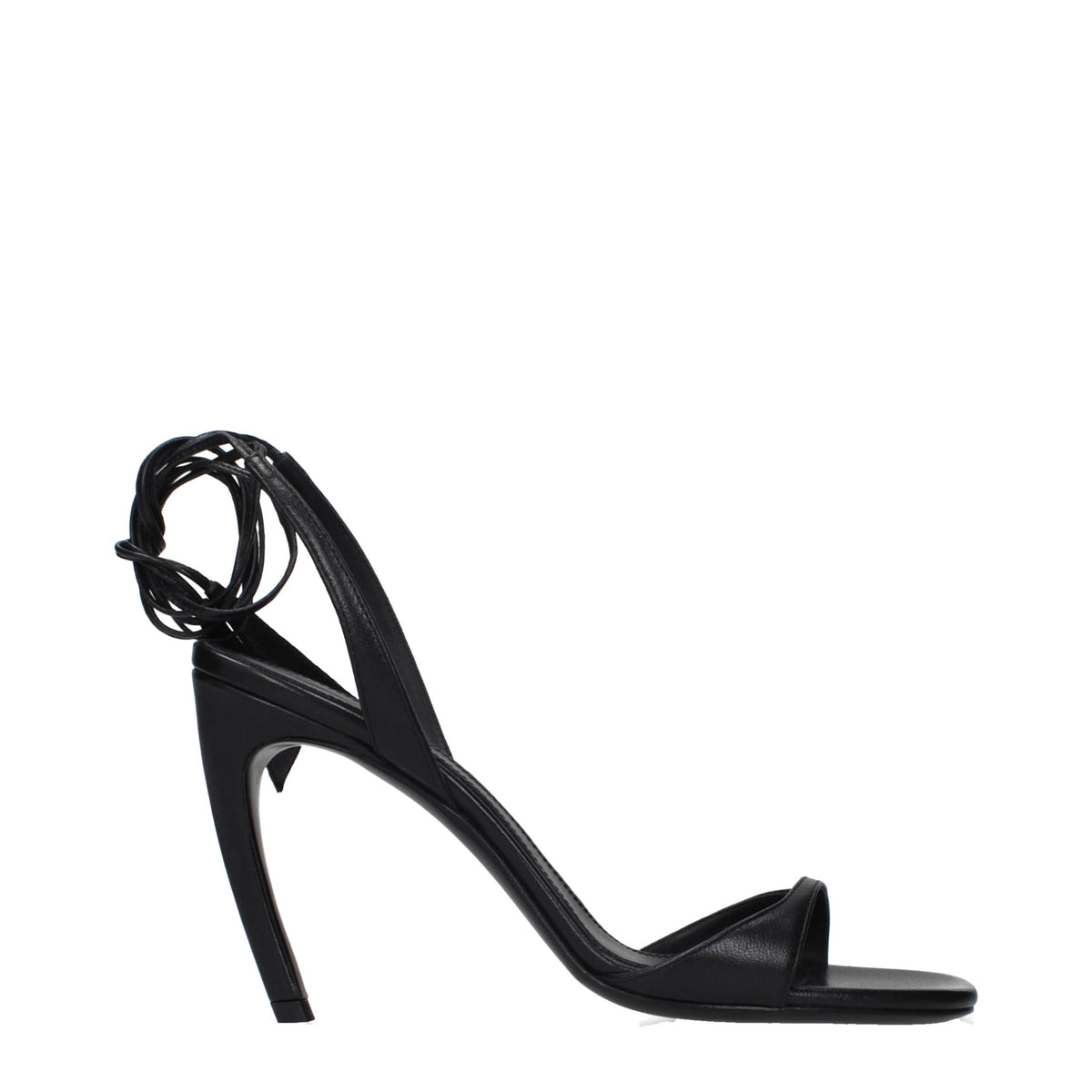 The Attico Schwarze Leder-Stiletto-Sandalen – Ansicht 1 | Arca Lucia