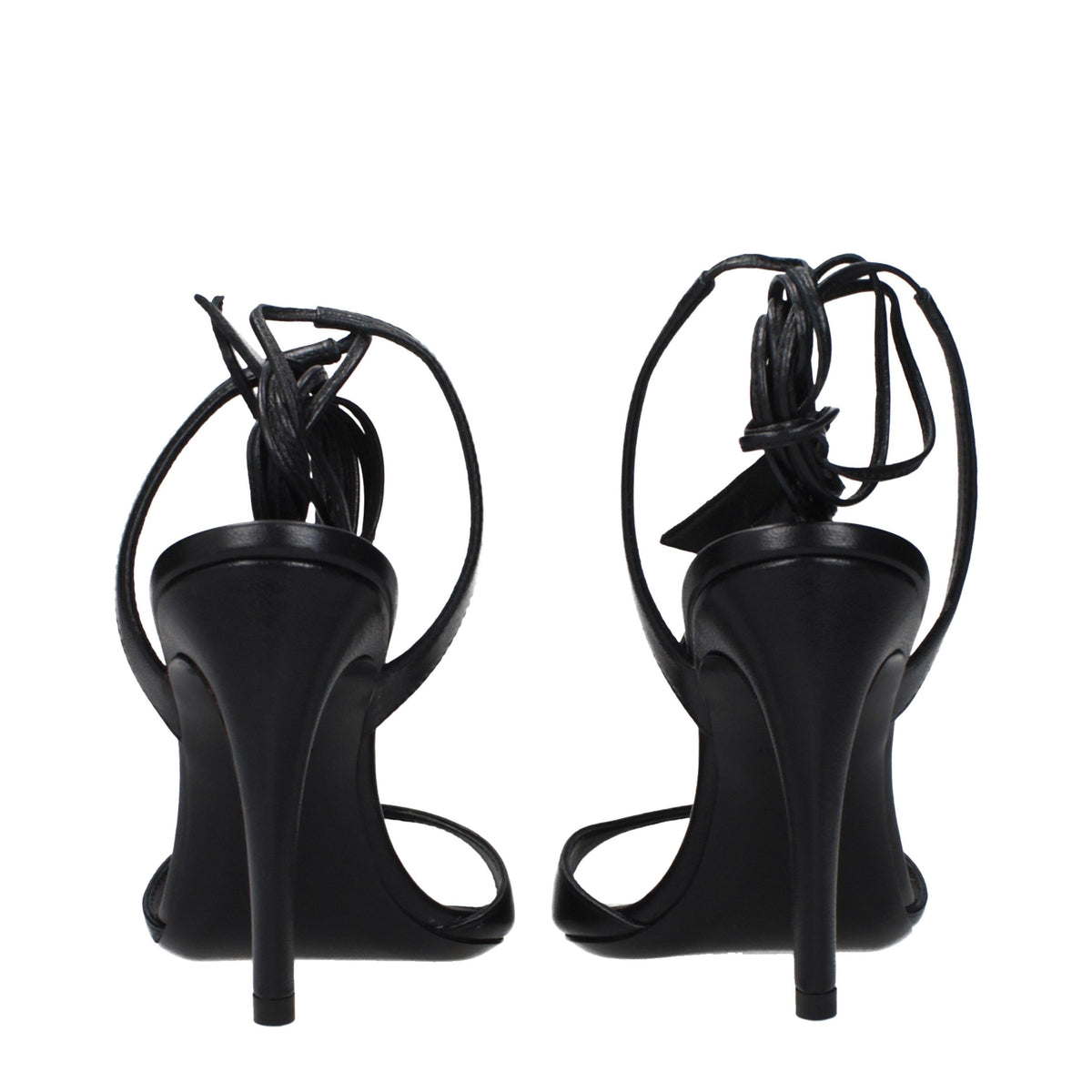 The Attico Schwarze Leder-Stiletto-Sandalen – Ansicht 5 | Arca Lucia
