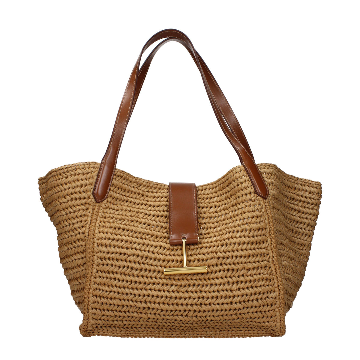 Tom Ford Beige Raffia Shoulder Bag – Ansicht 1 | Arca Lucia