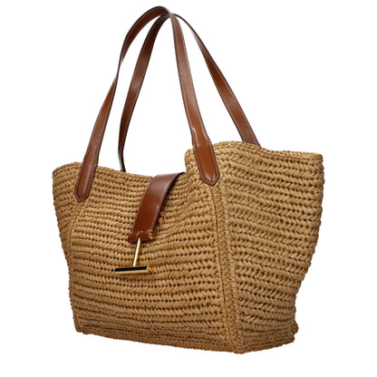 Tom Ford Beige Raffia Shoulder Bag – Ansicht 2 | Arca Lucia