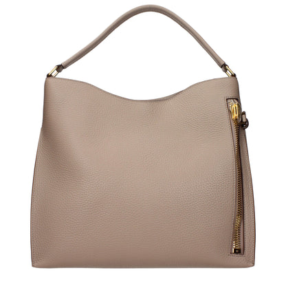 Tom Ford Beige Leder Handtasche – Ansicht 1 | Arca Lucia