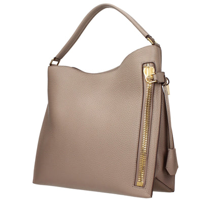 Tom Ford Beige Leder Handtasche – Ansicht 2 | Arca Lucia