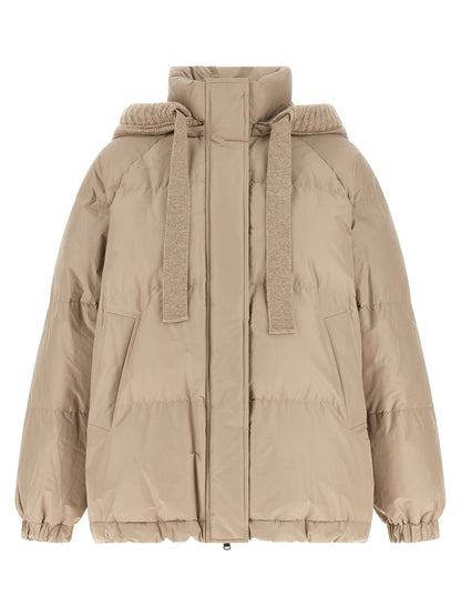 Brunello Cucinelli Beige Baumwolljacke in voller Länge – Ansicht 1 | Arca Lucia
