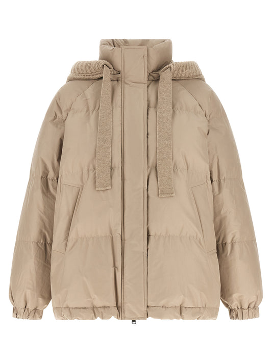 Brunello Cucinelli Beige Baumwolljacke in voller Länge – Ansicht 1 | Arca Lucia