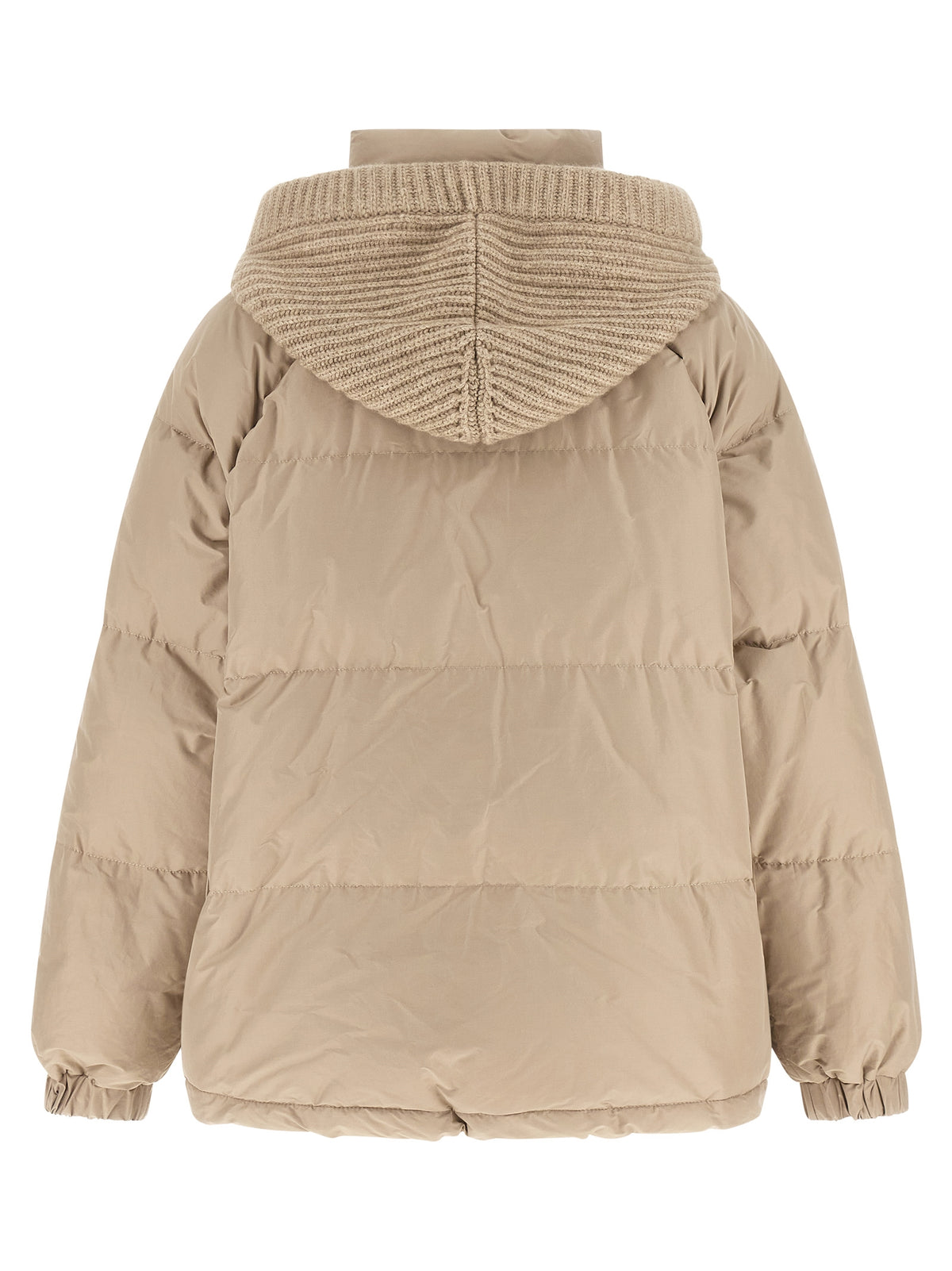 Brunello Cucinelli Beige Baumwolljacke in voller Länge – Ansicht 3 | Arca Lucia