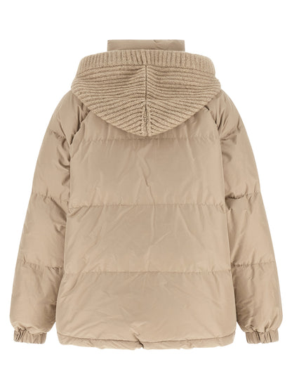 Brunello Cucinelli Beige Baumwolljacke in voller Länge – Ansicht 3 | Arca Lucia