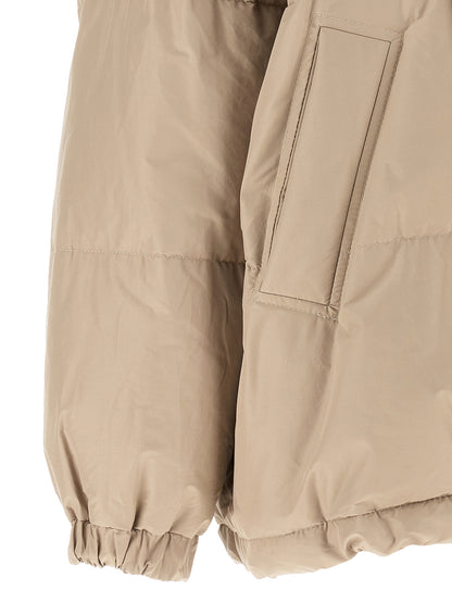 Brunello Cucinelli Beige Baumwolljacke in voller Länge – Ansicht 5 | Arca Lucia