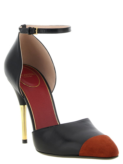 Valentino Garavani Schwarze Pumps aus Ziegenleder mit hohem Absatz – Ansicht 2 | Arca Lucia