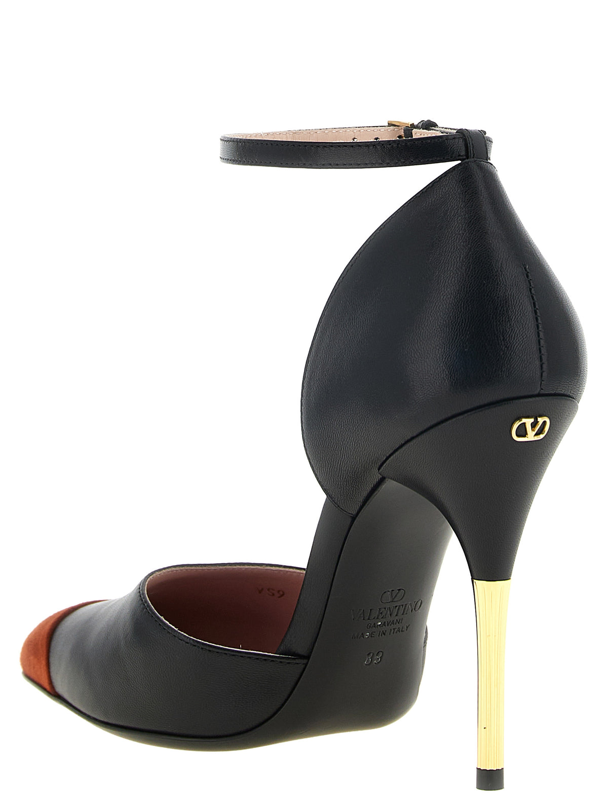 Valentino Garavani Schwarze Pumps aus Ziegenleder mit hohem Absatz – Ansicht 3 | Arca Lucia