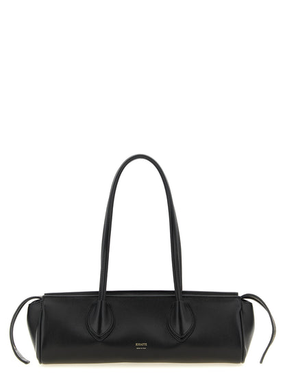 Khaite Schwarze Lammleder-Schultertasche – Ansicht 1 | Arca Lucia