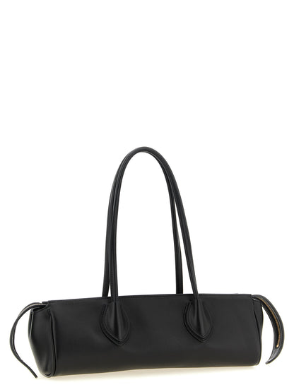 Khaite Schwarze Lammleder-Schultertasche – Ansicht 2 | Arca Lucia