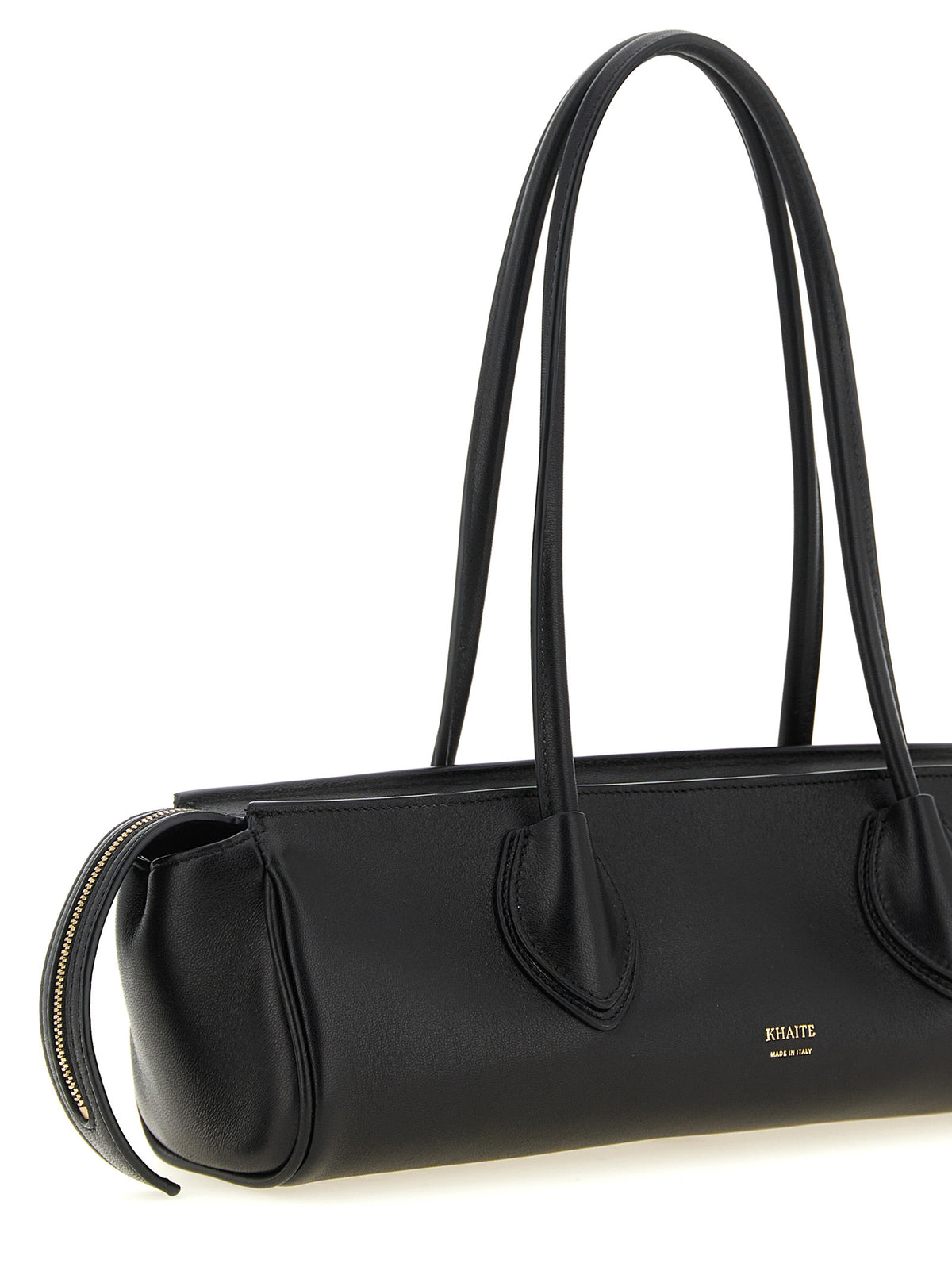 Khaite Schwarze Lammleder-Schultertasche – Ansicht 3 | Arca Lucia