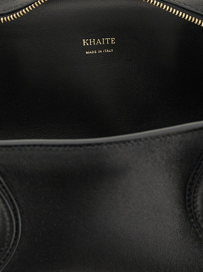 Khaite Schwarze Lammleder-Schultertasche – Ansicht 4 | Arca Lucia