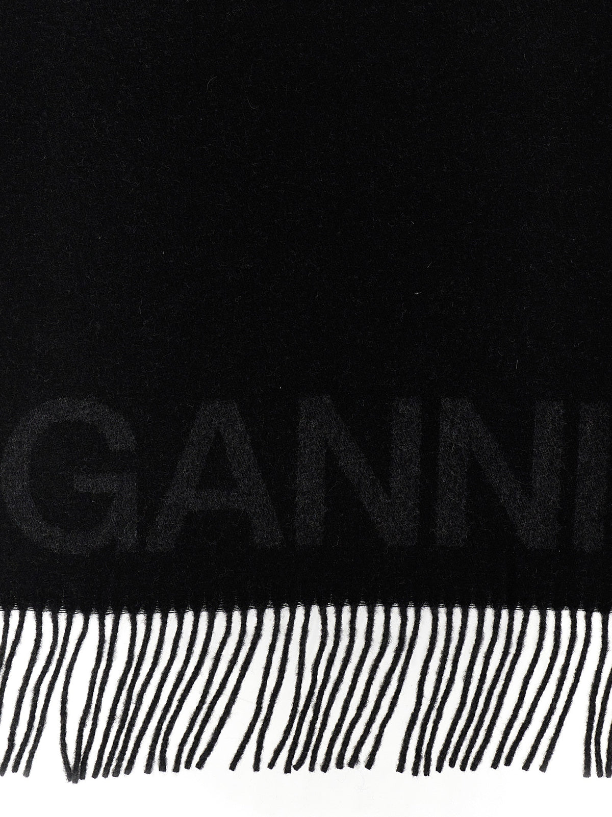 Ganni Schwarzer Wollschal – Ansicht 2 | Arca Lucia