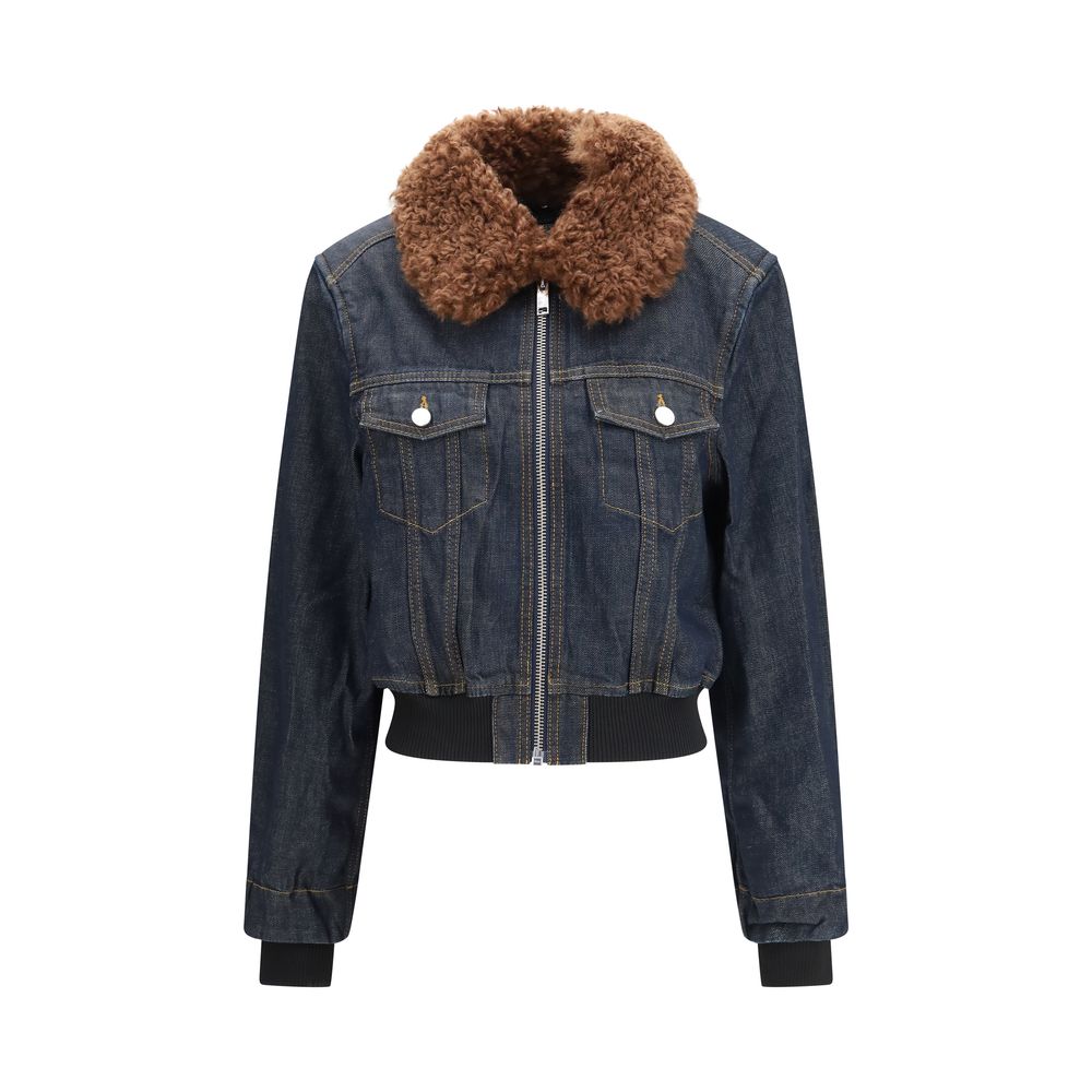 Ganni Blaue Jeansjacke aus Baumwolle – Ansicht 1 | Arca Lucia