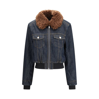 Ganni Blaue Jeansjacke aus Baumwolle – Ansicht 1 | Arca Lucia