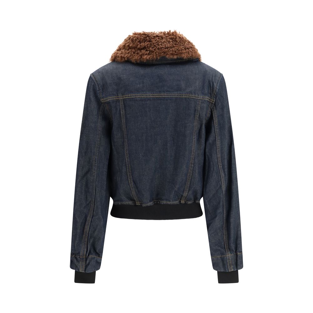 Ganni Blaue Jeansjacke aus Baumwolle – Ansicht 2 | Arca Lucia