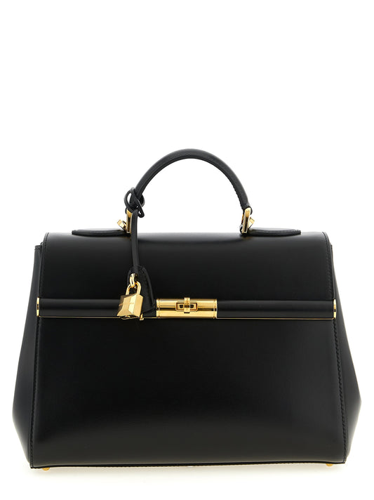 Dolce & Gabbana Schwarze Lammleder-Schultertasche – Ansicht 1 | Arca Lucia
