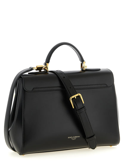 Dolce & Gabbana Schwarze Lammleder-Schultertasche – Ansicht 2 | Arca Lucia