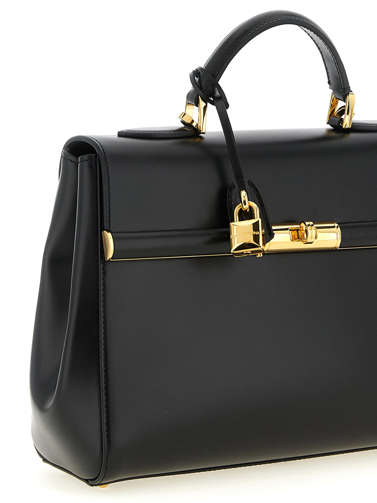 Dolce & Gabbana Schwarze Lammleder-Schultertasche – Ansicht 3 | Arca Lucia