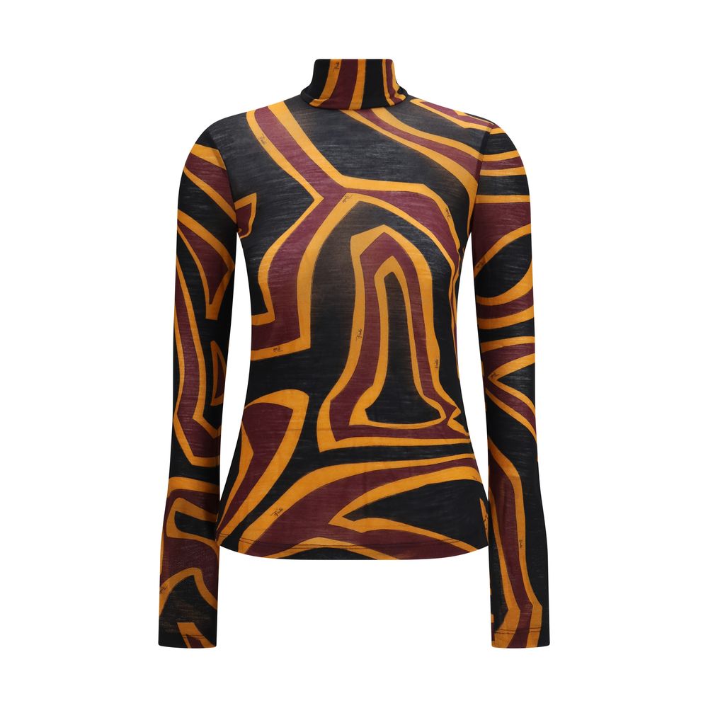 Emilio Pucci Mehrfarbiges Wollhemd mit Aries-Muster – Ansicht 1 | Arca Lucia