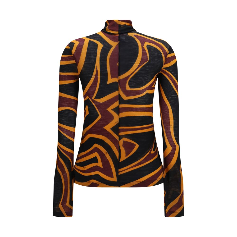Emilio Pucci Mehrfarbiges Wollhemd mit Aries-Muster – Ansicht 2 | Arca Lucia