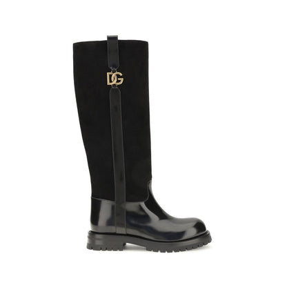 Dolce & Gabbana Schwarze Bos Taurus Kalbsleder Chelsea Boots – Ansicht 1 | Arca Lucia