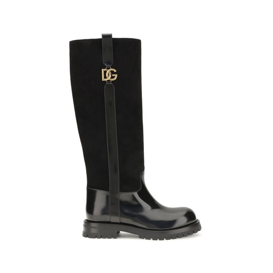 Dolce & Gabbana Schwarze Bos Taurus Kalbsleder Chelsea Boots – Ansicht 1 | Arca Lucia