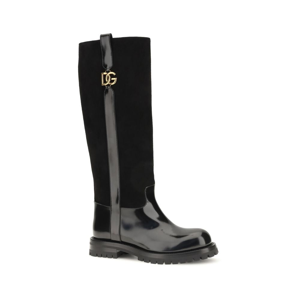 Dolce & Gabbana Schwarze Bos Taurus Kalbsleder Chelsea Boots – Ansicht 2 | Arca Lucia