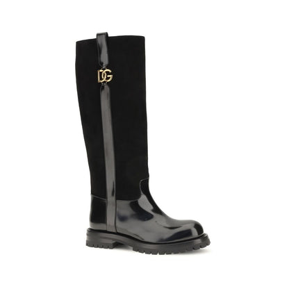 Dolce & Gabbana Schwarze Bos Taurus Kalbsleder Chelsea Boots – Ansicht 2 | Arca Lucia