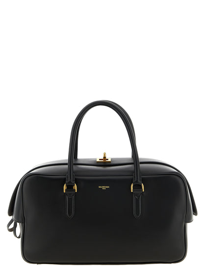 Balenciaga Schwarze Lammleder-Schultertasche – Ansicht 1 | Arca Lucia