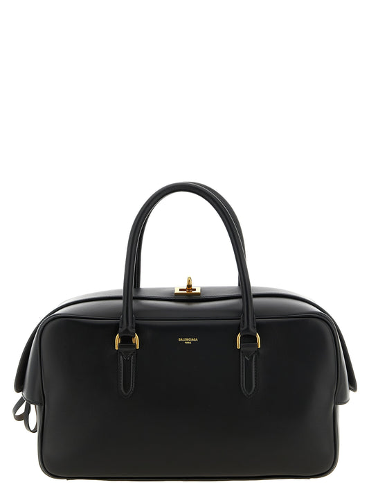 Balenciaga Schwarze Lammleder-Schultertasche – Ansicht 1 | Arca Lucia
