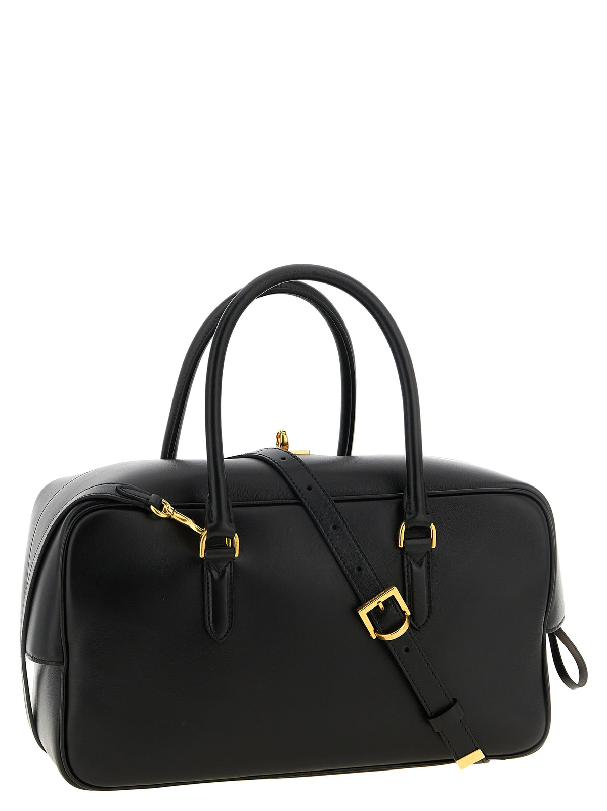 Balenciaga Schwarze Lammleder-Schultertasche – Ansicht 2 | Arca Lucia