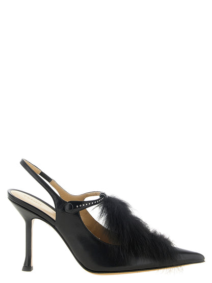 Fendi Schwarze Pumps aus Kalbsleder mit hohem Absatz – Ansicht 1 | Arca Lucia