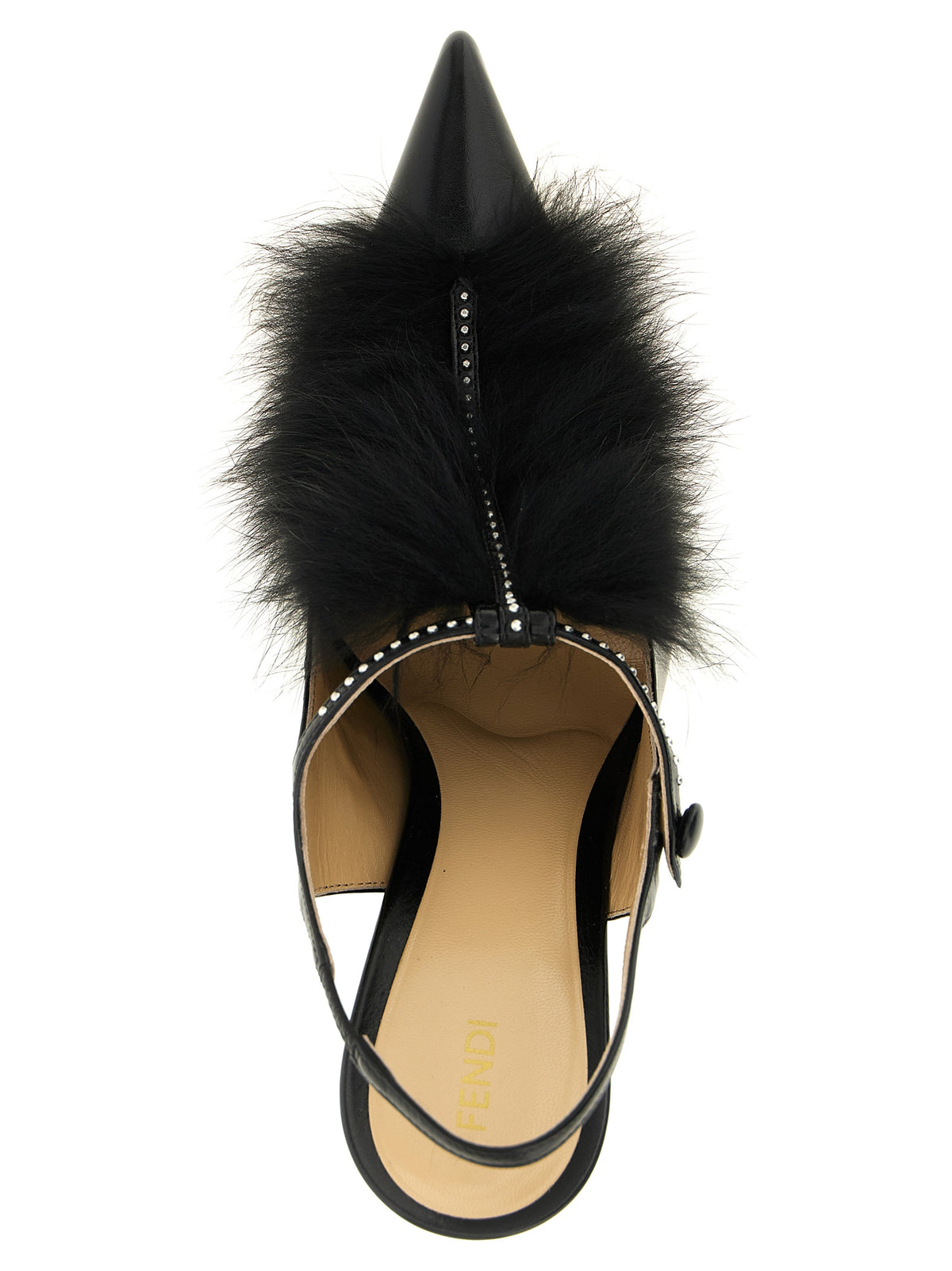 Fendi Schwarze Pumps aus Kalbsleder mit hohem Absatz – Ansicht 4 | Arca Lucia