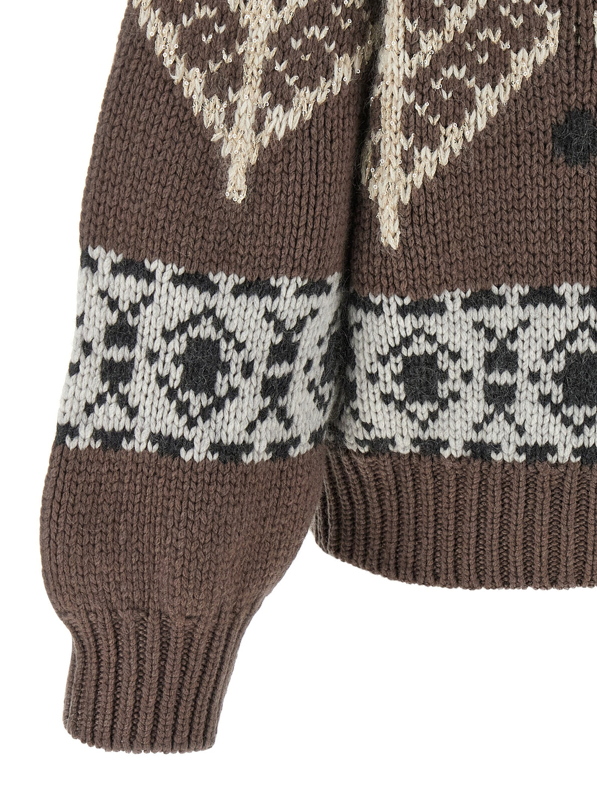 Brunello Cucinelli Brauner Kaschmir-Strickjacke – Ansicht 4 | Arca Lucia