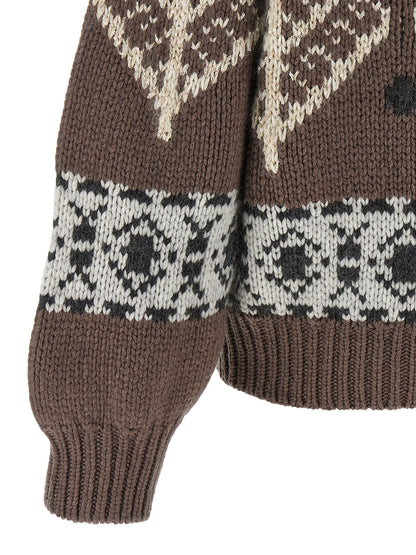 Brunello Cucinelli Brauner Kaschmir-Strickjacke – Ansicht 4 | Arca Lucia