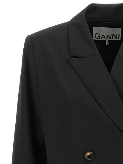 Ganni Schwarzer Blazer aus Polyester – Ansicht 3 | Arca Lucia