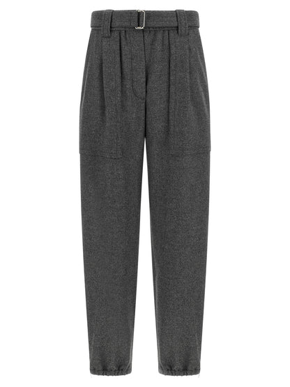 Brunello Cucinelli Graue Cargo-Hose aus reiner Schurwolle – Ansicht 1 | Arca Lucia