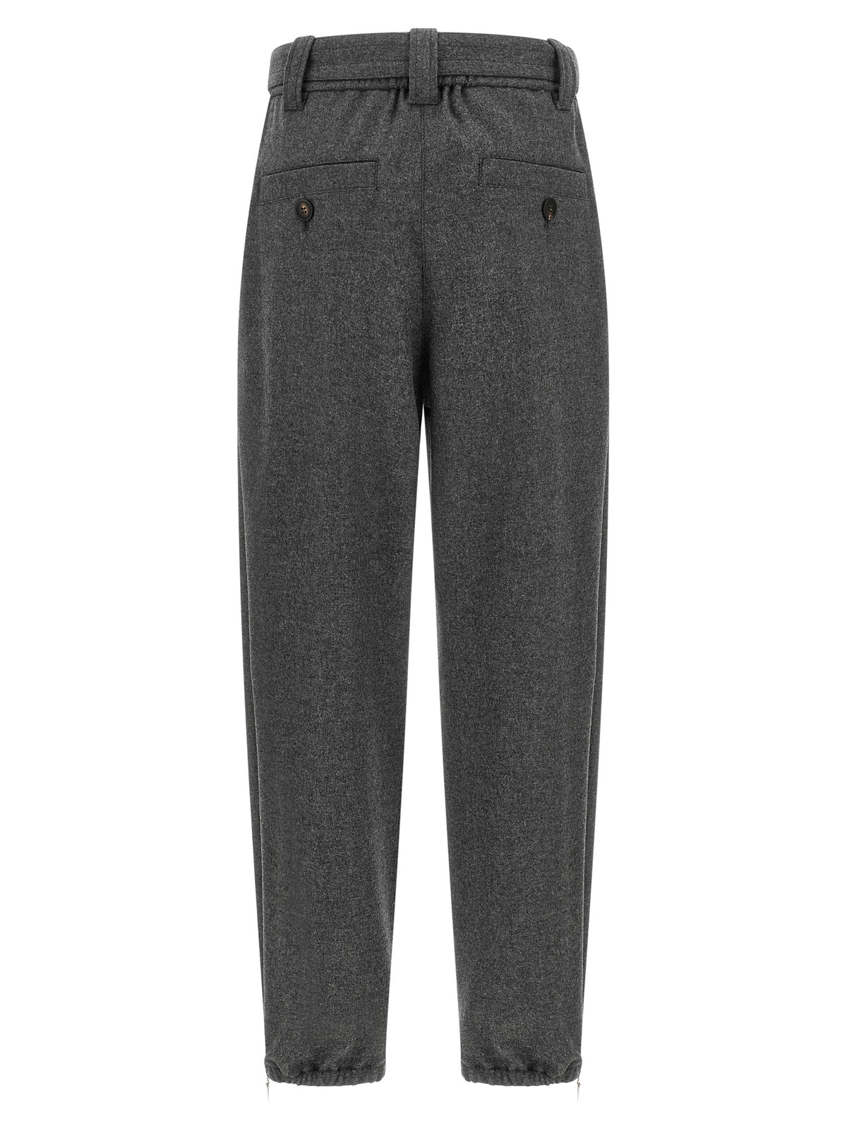 Brunello Cucinelli Graue Cargo-Hose aus reiner Schurwolle – Ansicht 2 | Arca Lucia